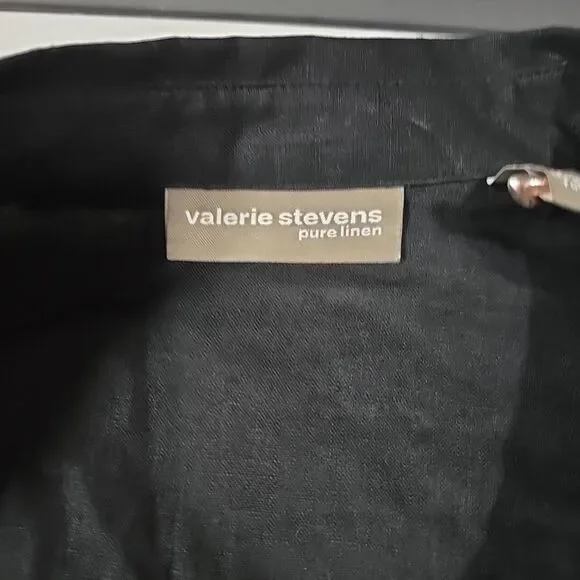 Black Linen Crop Wrap Top Sz6 S/M Y2K 90s Corp Boho Chic Button Grunge Punk Rock - Picture 11 of 13